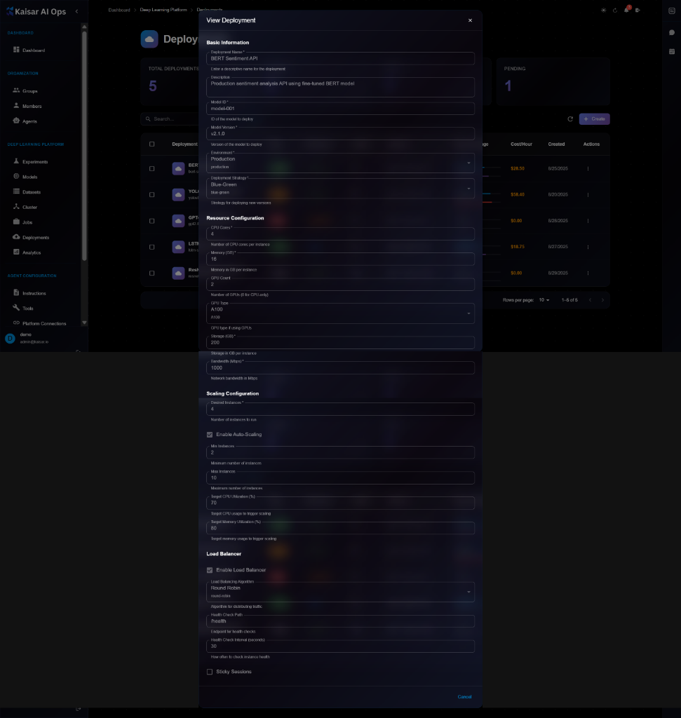 View Deployment Details